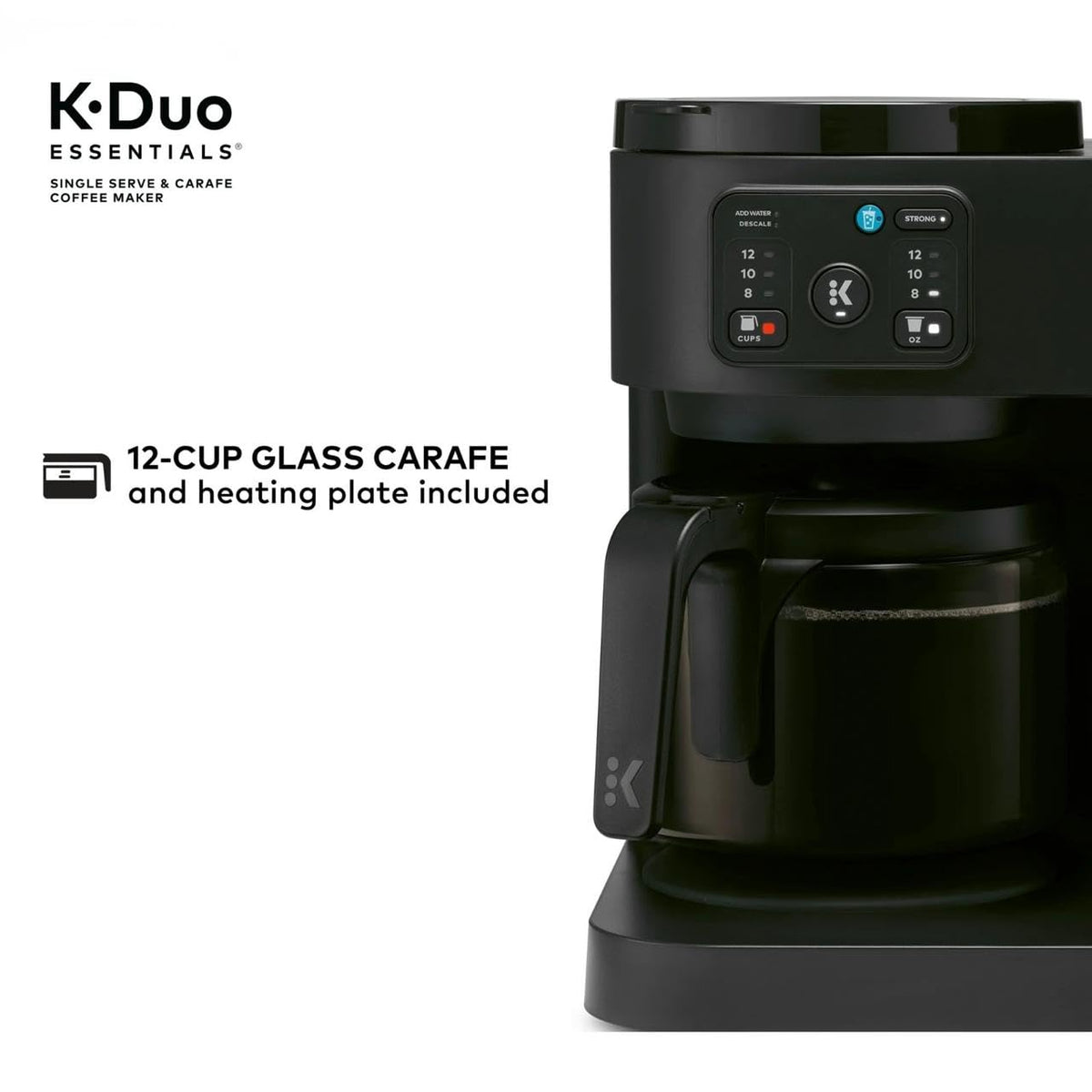 Single-Serve Pod Coffee Maker & Carafe, 72 Oz Reservoir, Black A220