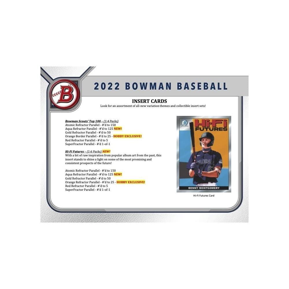 2022 Bowman Baseball Trading Card Mega Box H61139