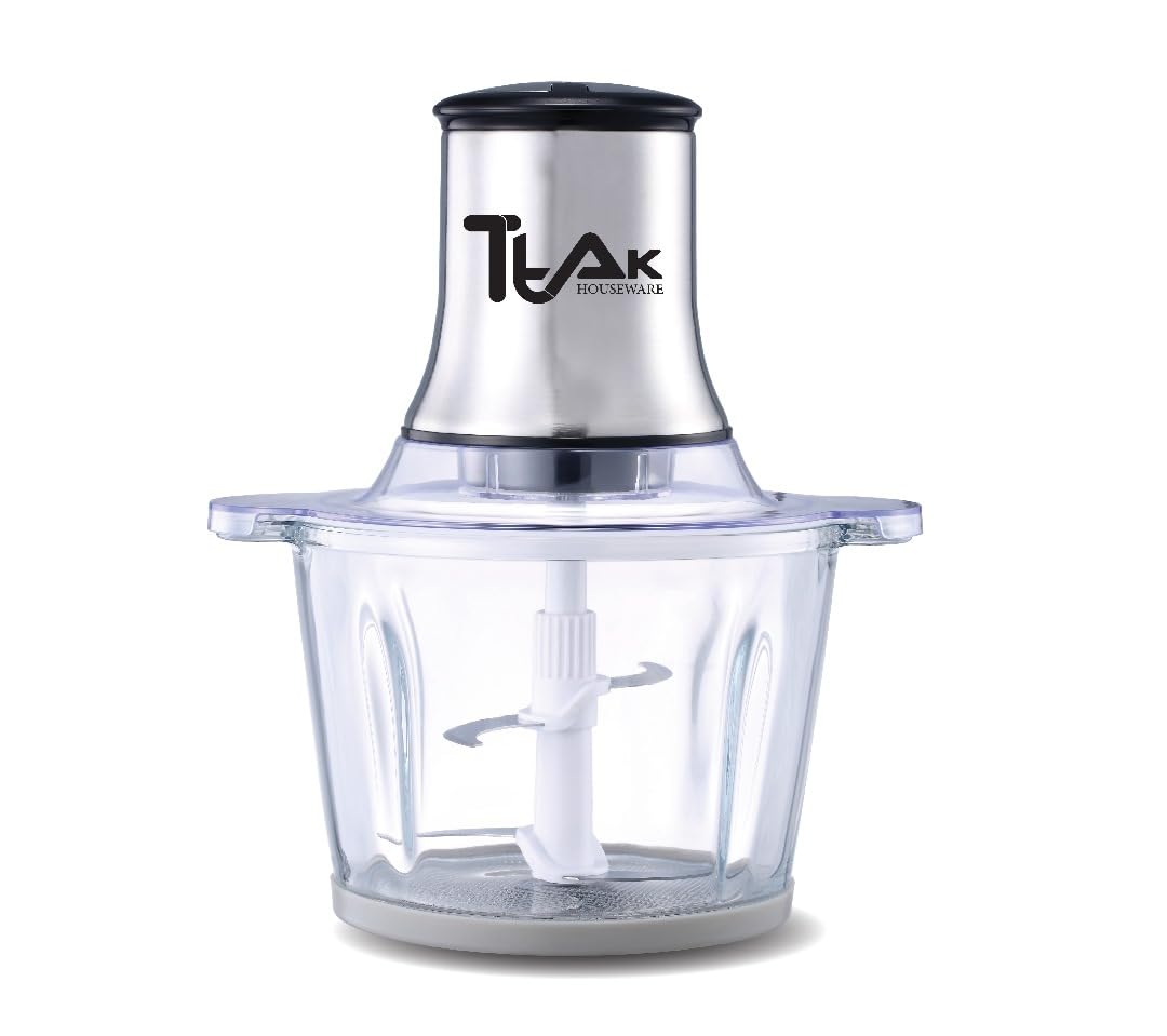 Electric Food Chopper with 3L Glass Bowl, 300W Motor, 4 Blades S939461