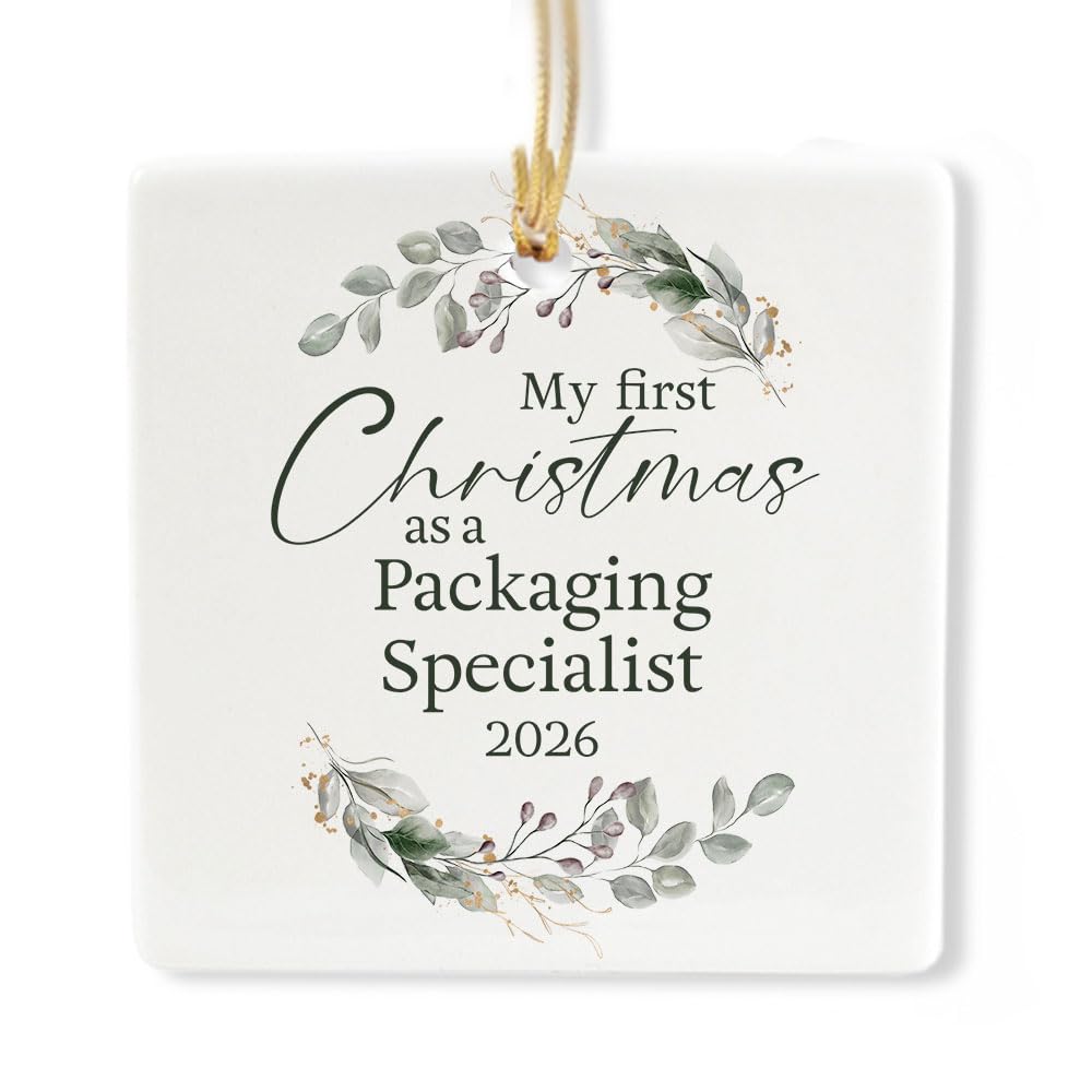 Ceramic 3-inch Square-Shaped Ornament D22351
