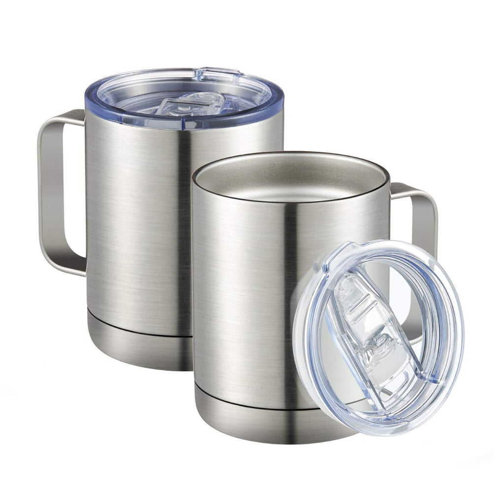 12 oz Stainless Steel Insulated Coffee Mug Set of 2 E654