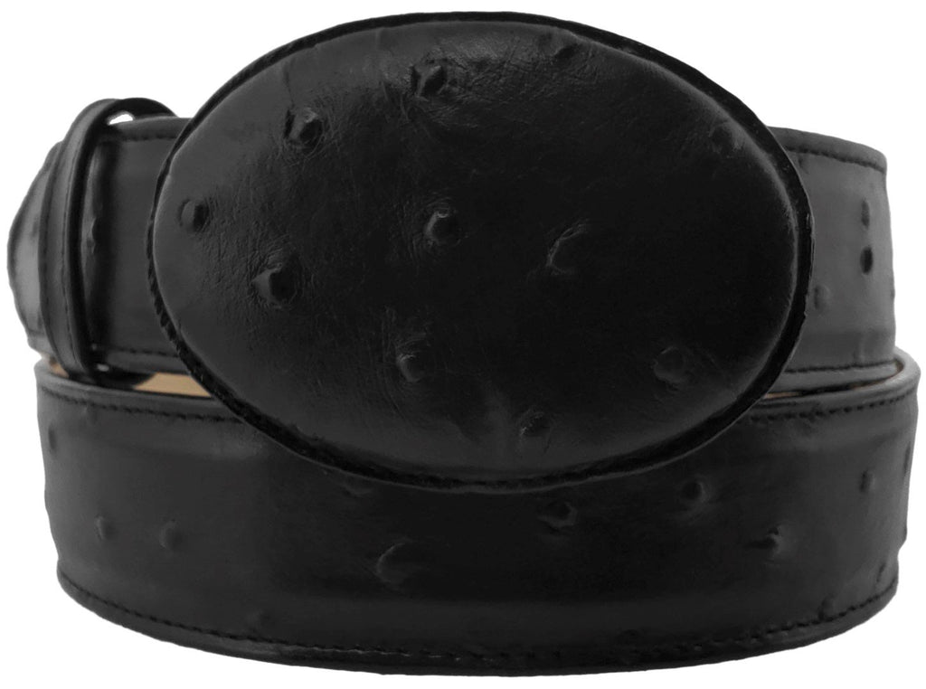 Black Leather Western Cowboy Belt D706