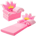 Pink 2 in 1 Fold Out Couch Set with Flannel Blanket Q896