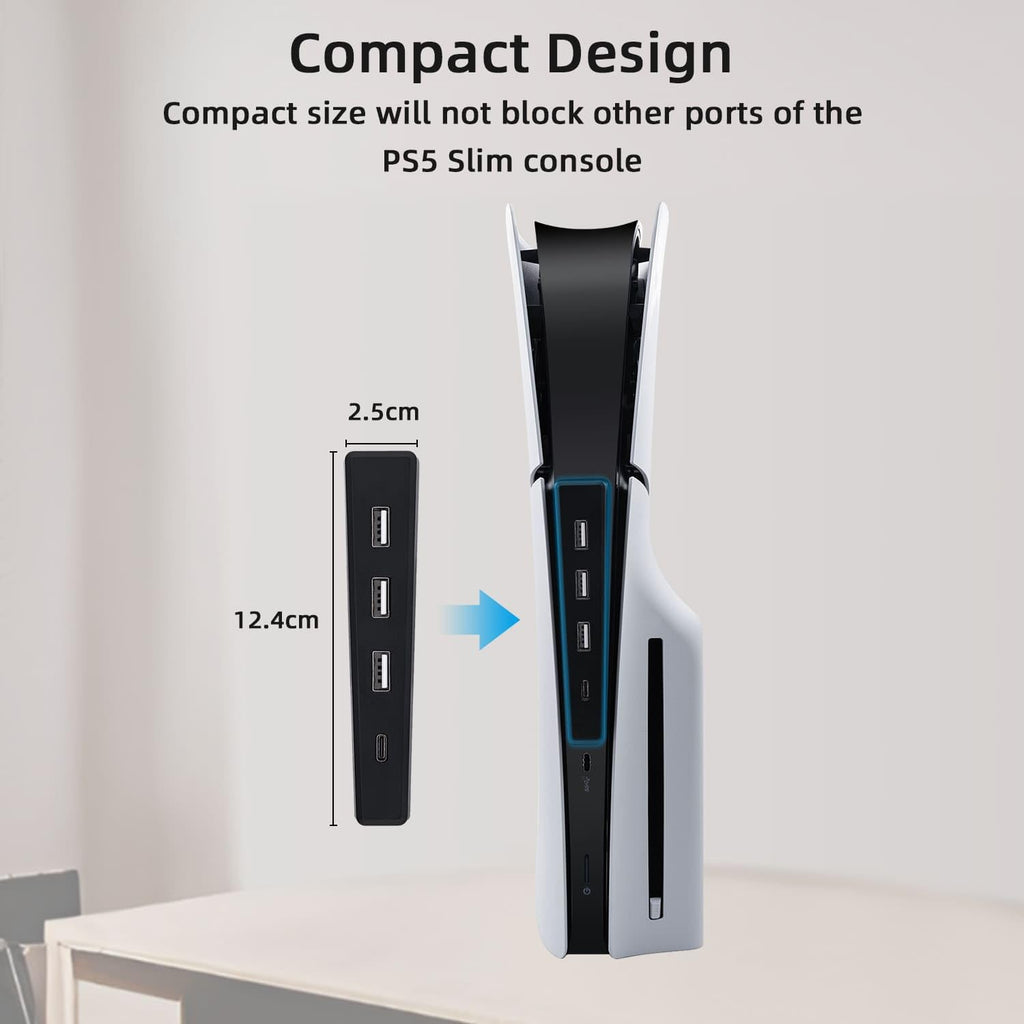 Black 4 Ports USB 2.0 Hub R4129