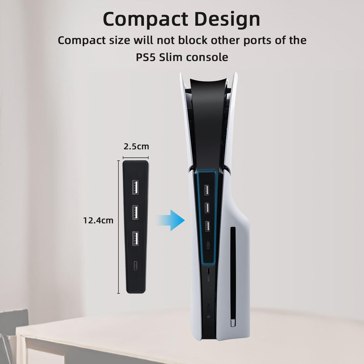 Black 4 Ports USB 2.0 Hub R4129