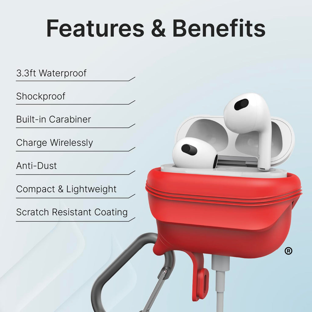 Waterproof AirPods 3rd Generation Case with Carabiner L35030