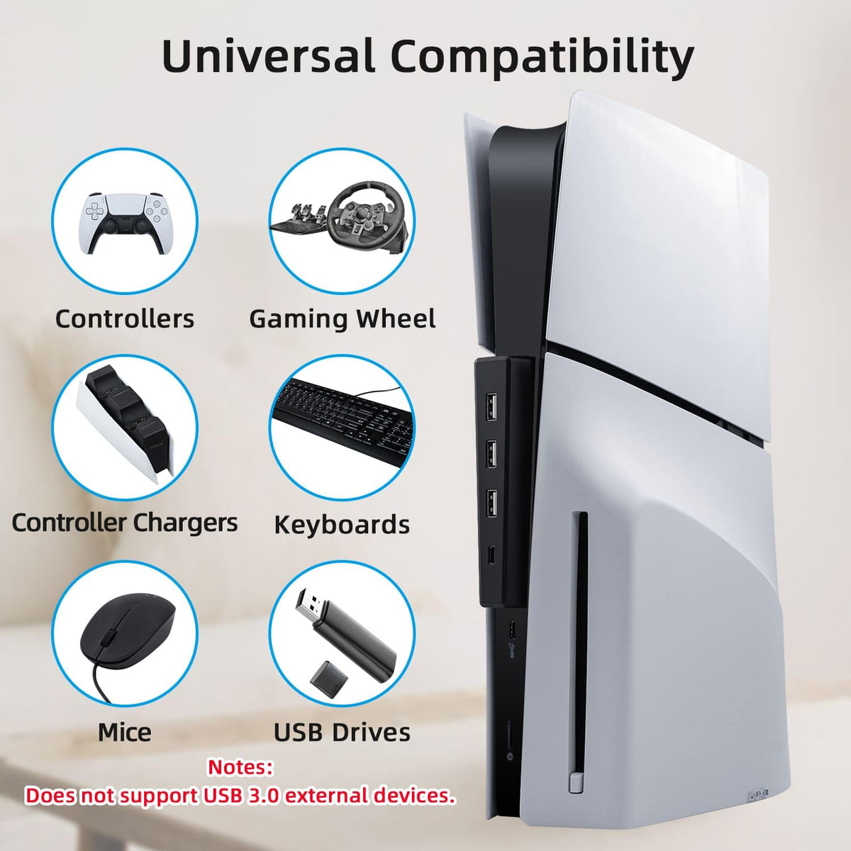 Black 4 Ports USB 2.0 Hub R4129