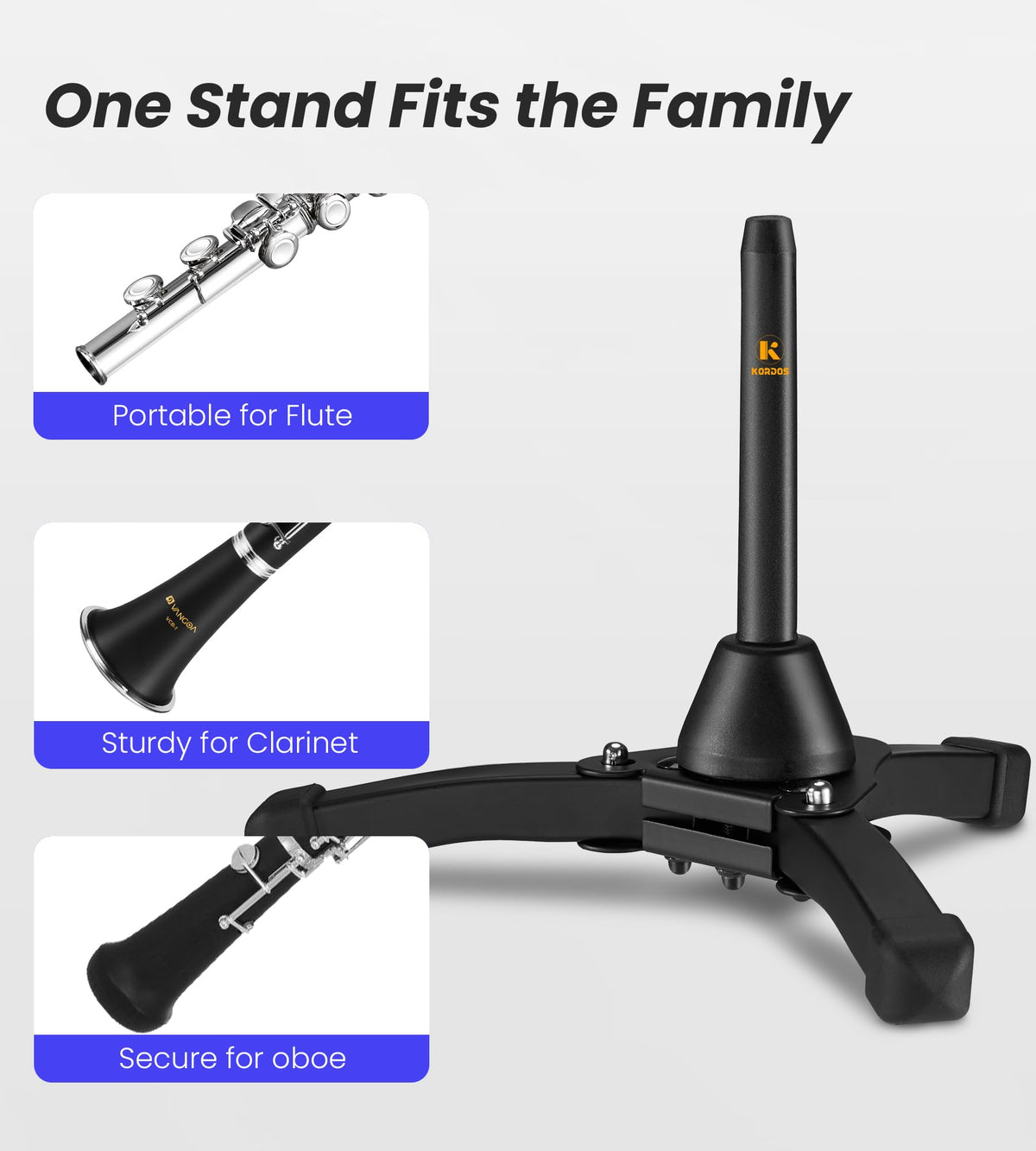 Portable Foldable Flute Stand with Bag O65400