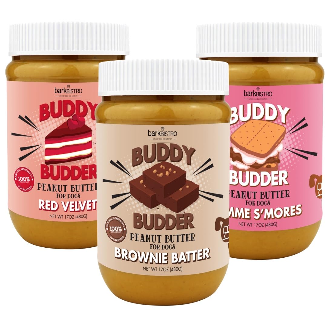 Red Velvet Brownie Butter S'Mores Natural Dog Peanut Butter Set of 3 P273