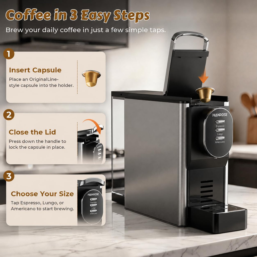 Stainless Steel 20 Bar Espresso Machine B217