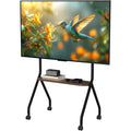 Black Height Adjustable Rolling TV Stand for 49-75 Inch TVs R5662