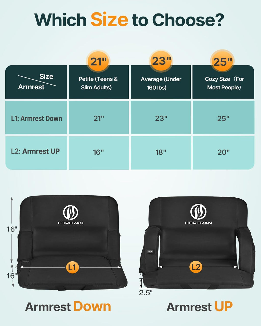 Massage Heated Stadium Seats for Bleachers E2973