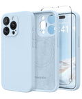 Light Blue Silicone iPhone 13 Pro Max Case K392455