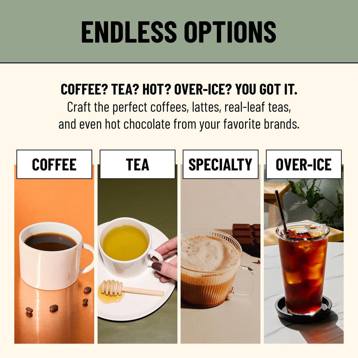 Coffee Machine with Single-Serve Freshpacks, Multiple Brew Sizes, Black J204921