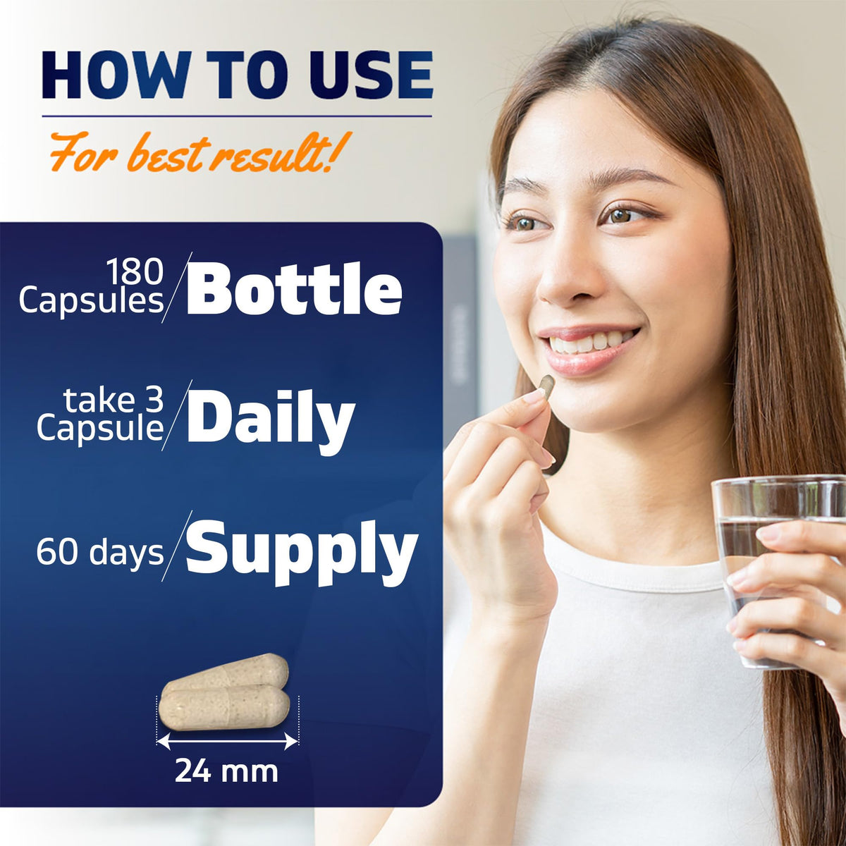 MSM 2000 mg with Vitamin C 180 Veg Capsules Non-GMO Gluten Free E514
