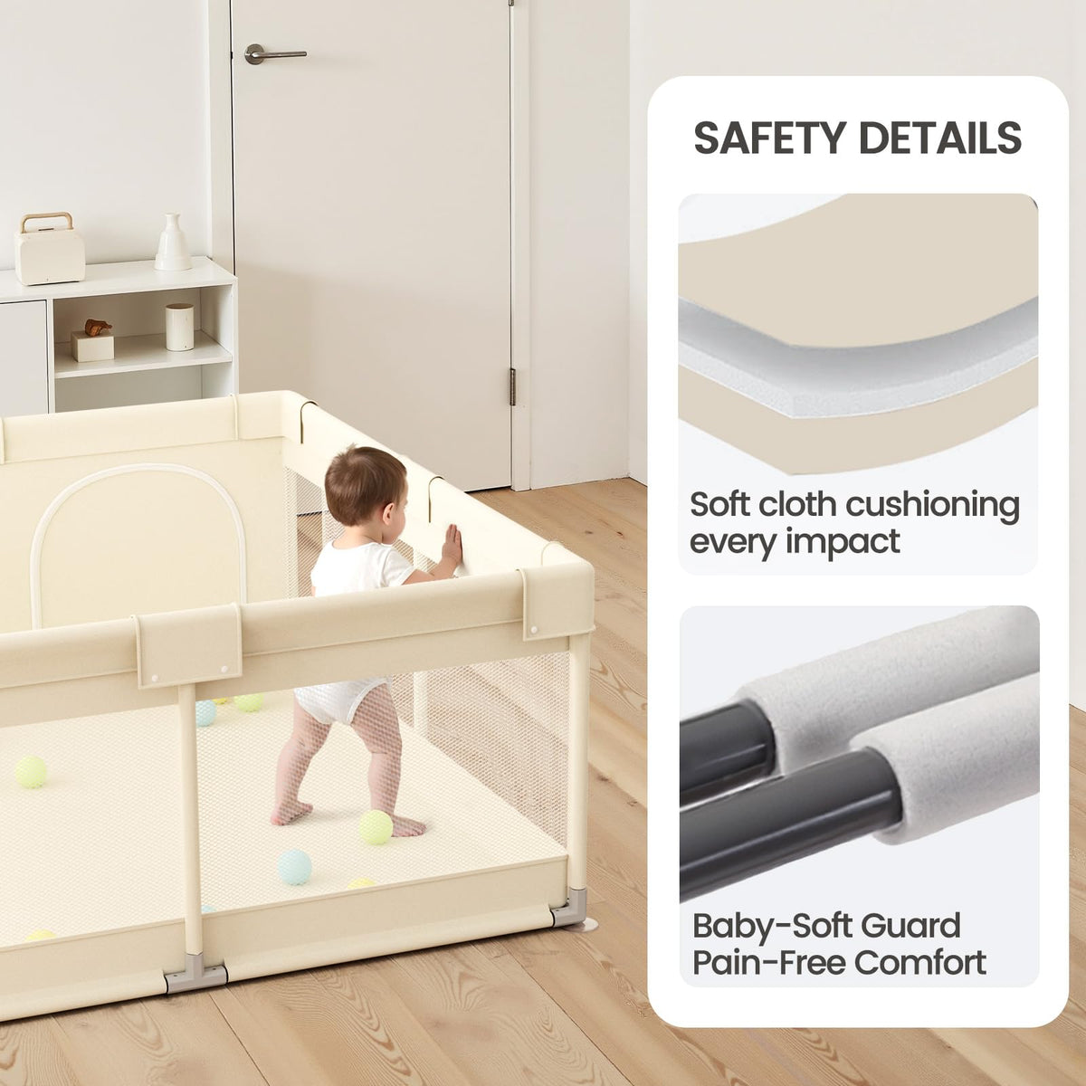 Beige Small Baby Playpen X2395
