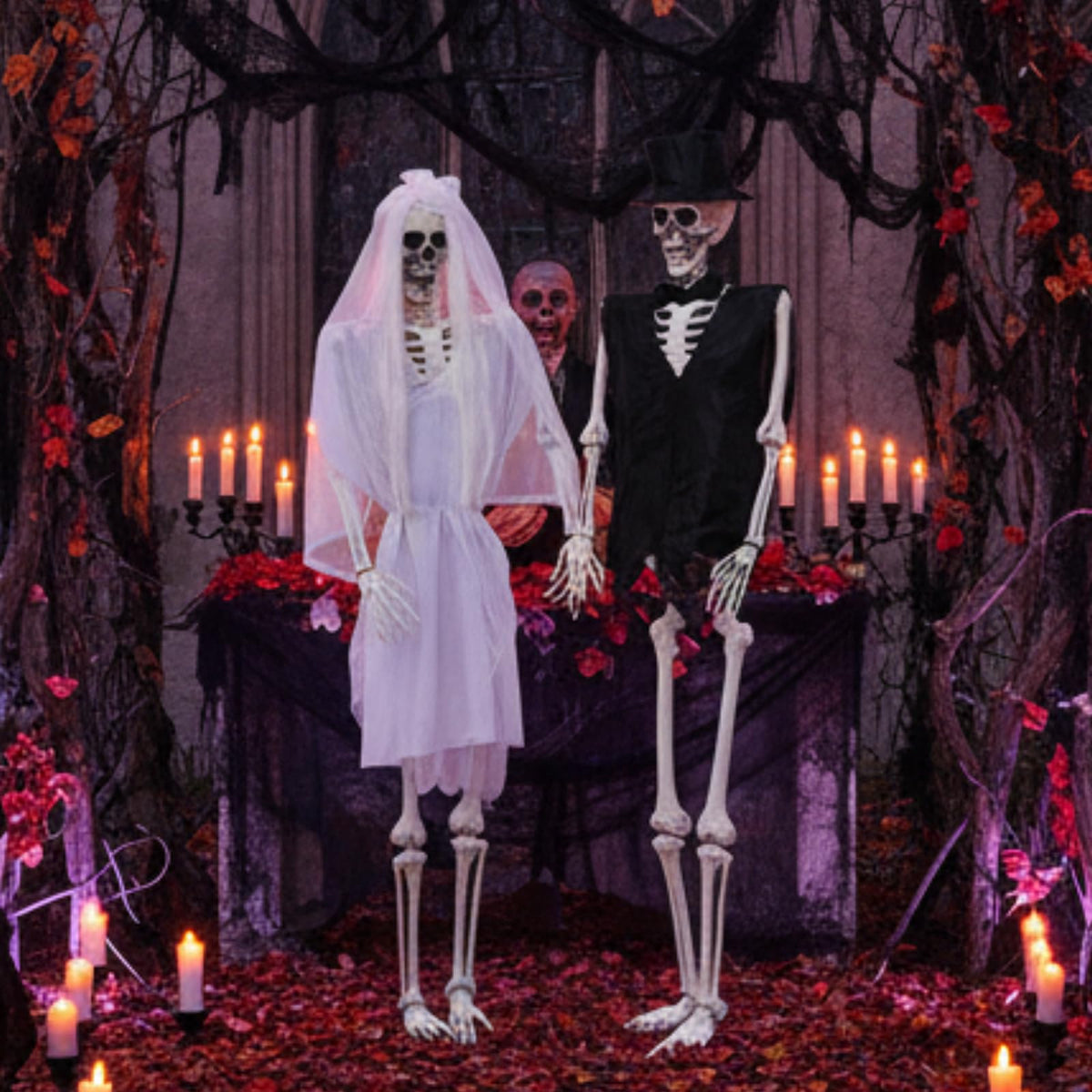 2 Set 5.4 Ft Posable Skeleton Decor K581205