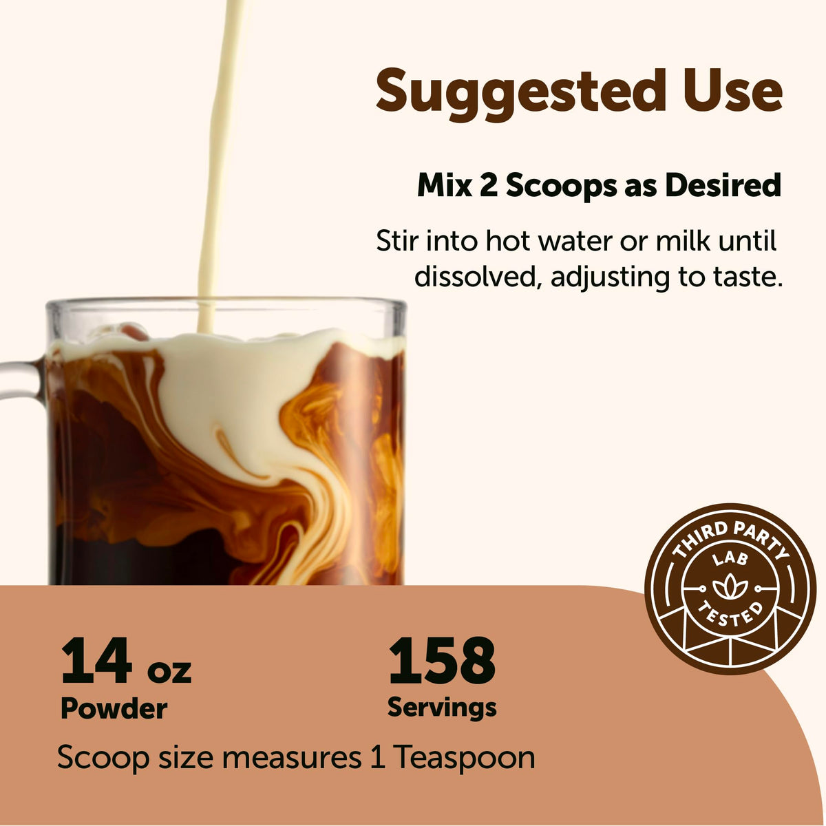 Organic Instant Mushroom Coffee, 14 oz Medium Roast Arabica Q831423