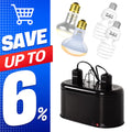 Reptile Heat Lamp Combo Pack with Dual Light Fixture U872126
