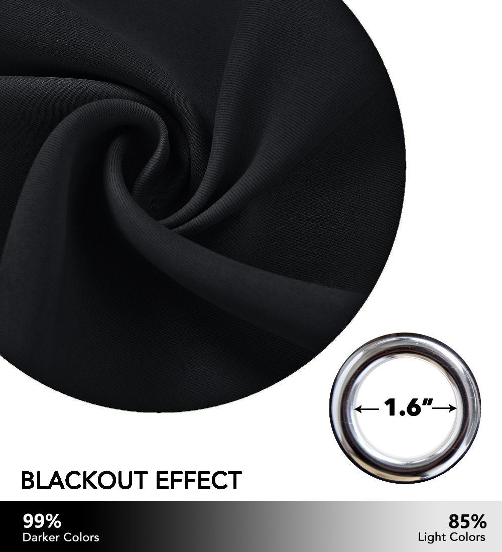 Black Room Divider Curtain 7' x 8.3' 1 Panel J6934