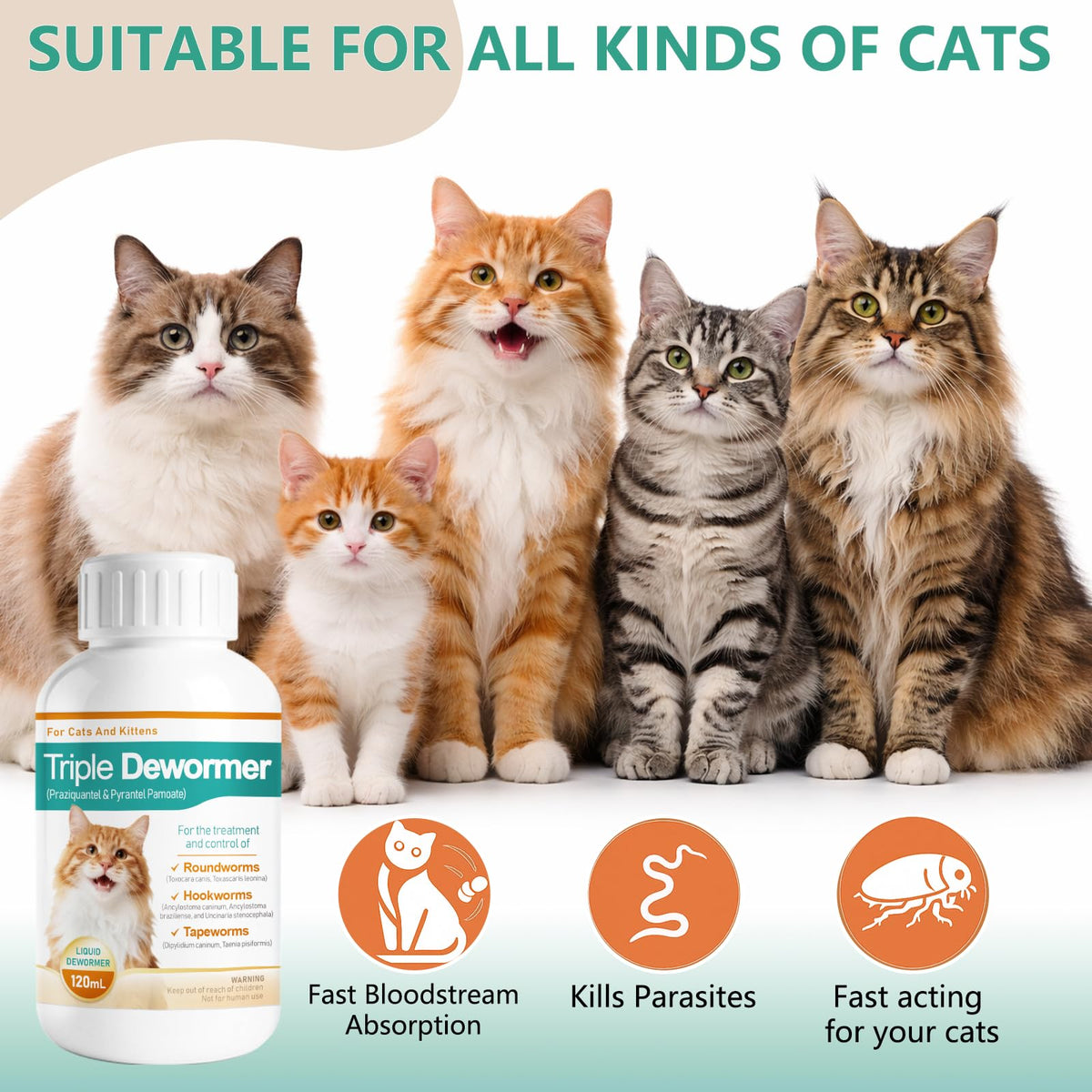 Liquid Cat Dewormer 120 mL T418049