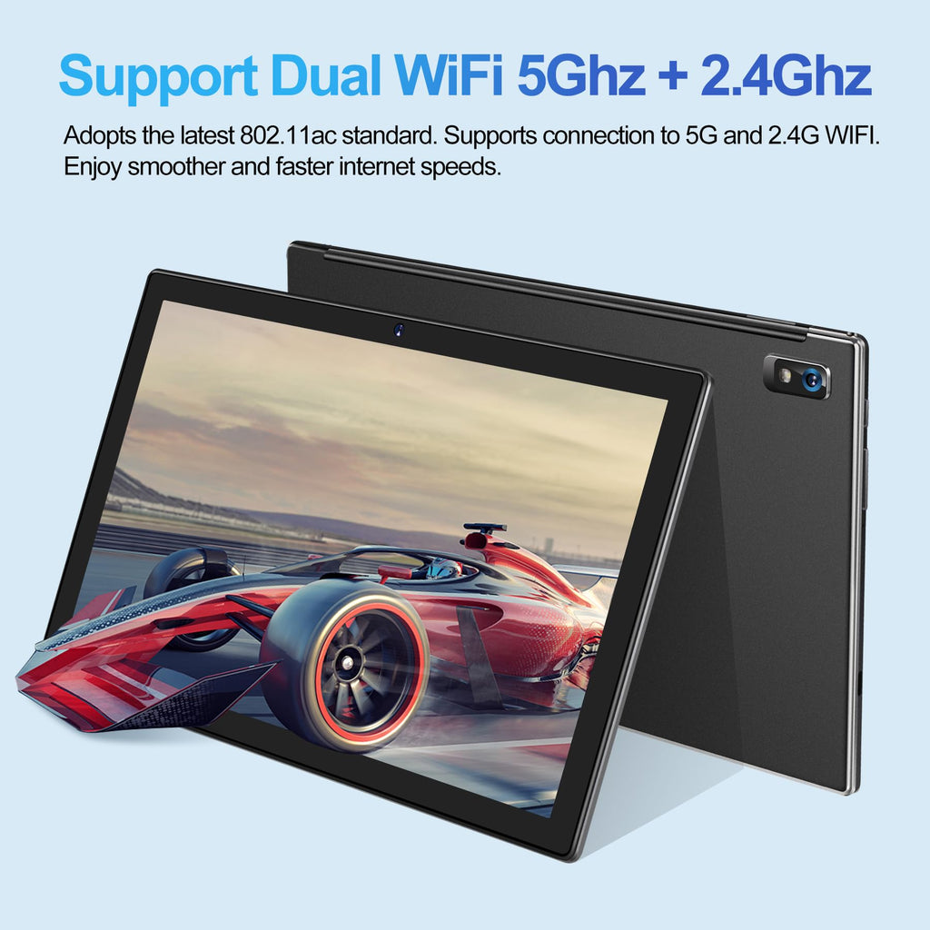 Black 12GB RAM 128GB ROM 10 Inch Android Tablet with Keyboard F28714