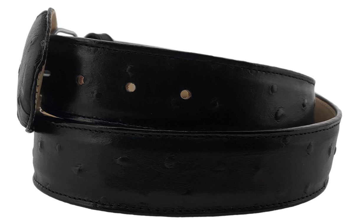 Black Leather Western Cowboy Belt D706