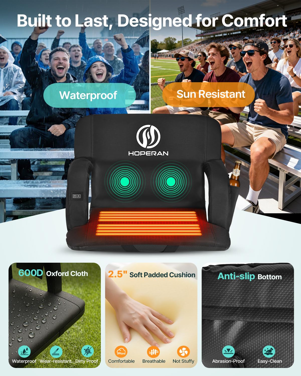 Massage Heated Stadium Seats for Bleachers E2973