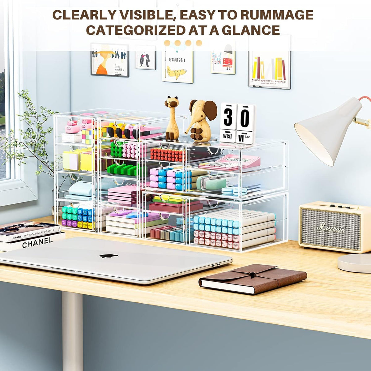 Acrylic 16-Drawer Storage & Makeup Organizer H1855