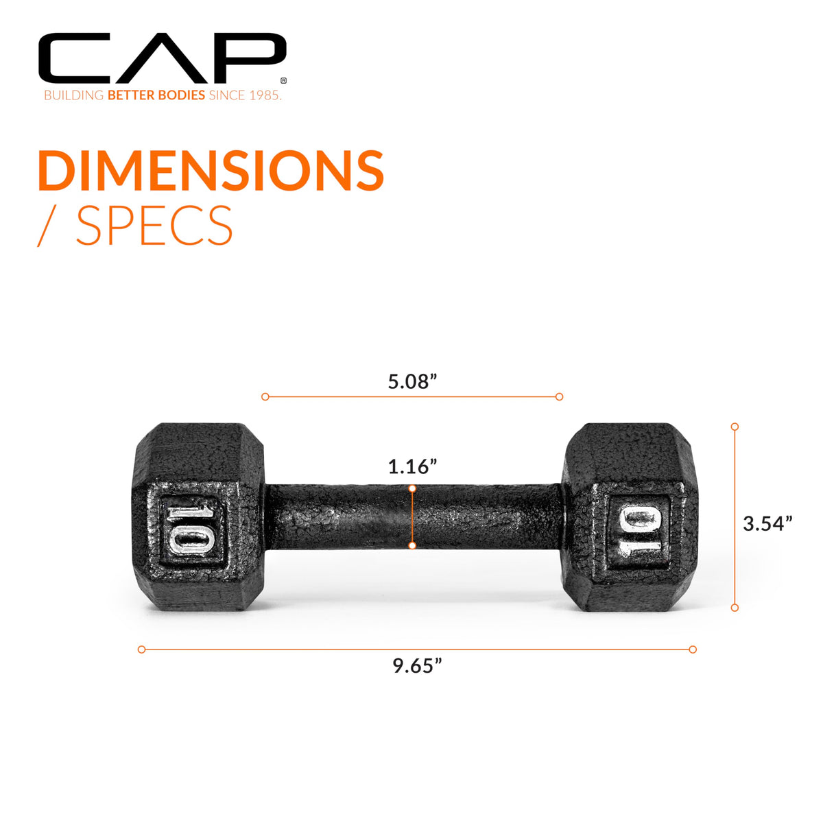 Cast Iron Hex Dumbbell F690877