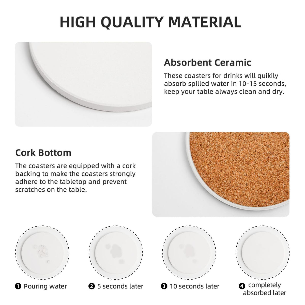 Ceramic Coasters with Holder Set of 6 I219052