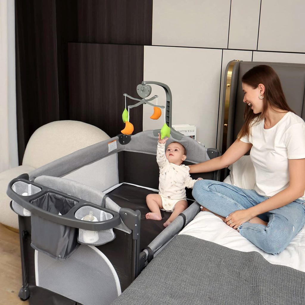 4-in-1 Pack and Play with Bassinet and Changing Table X818