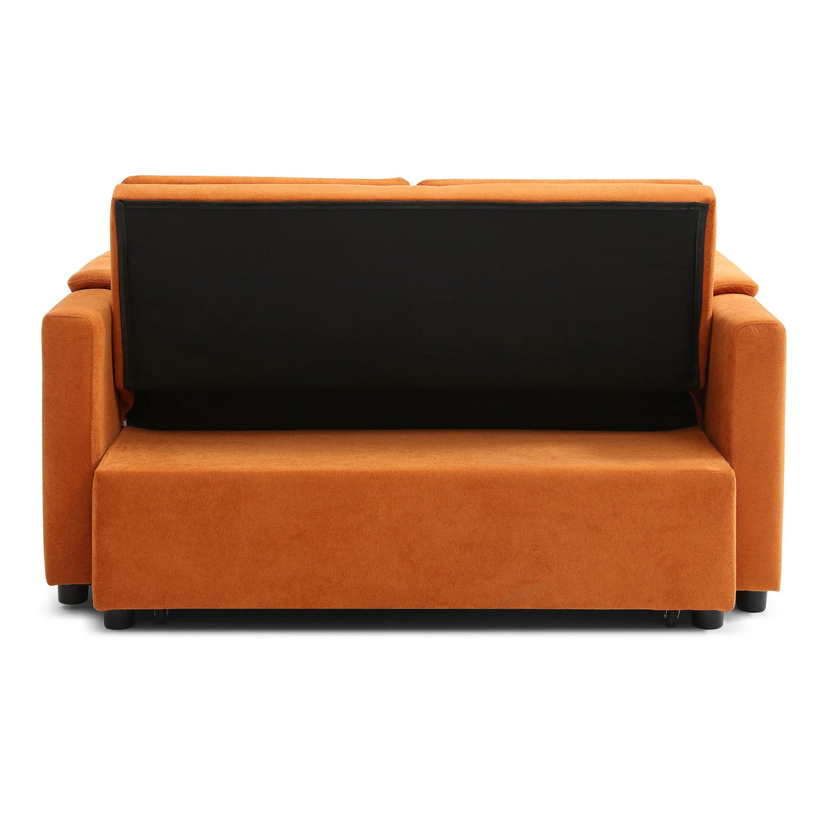 Orange Velvet Sleeper Sofa X2099