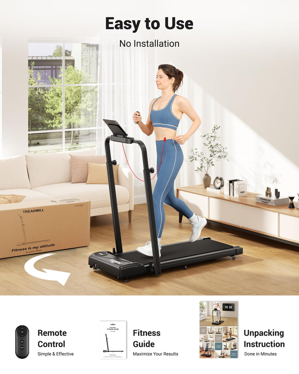 Walking Pad with Handle Bar L6565