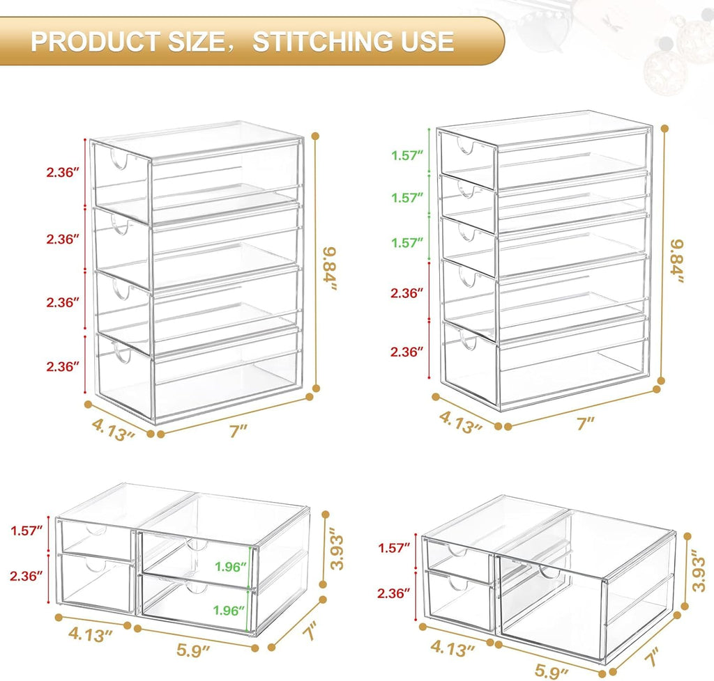 Acrylic 16-Drawer Storage & Makeup Organizer H1855