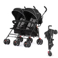 Black Twin Umbrella Toddler Stroller H19071