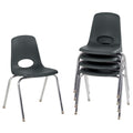 18" Black Stack Chair 5-Pack A445