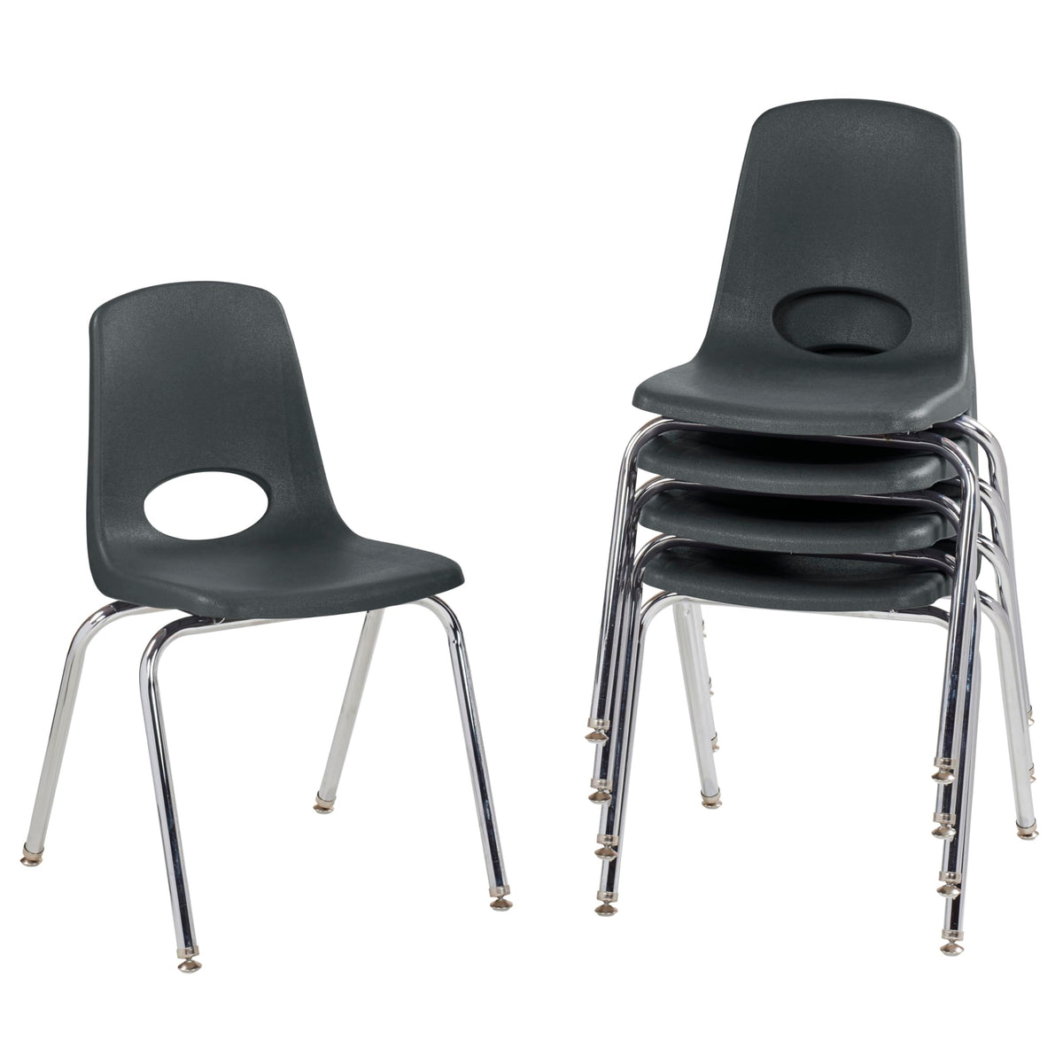 18" Black Stack Chair 5-Pack A445