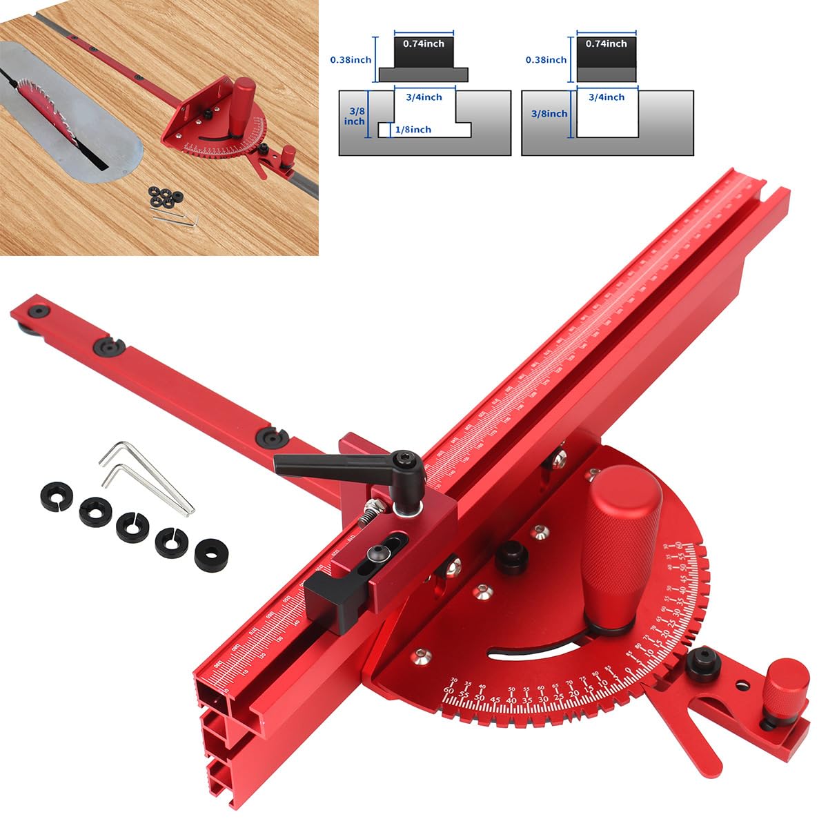 Table Saw Precision Miter System with Miter Fence & Bar I8475