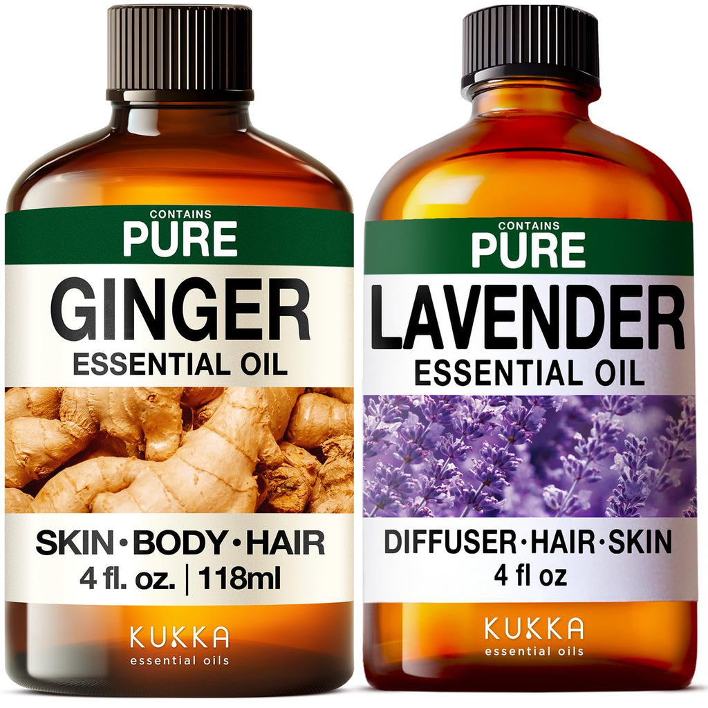 Ginger Hair Oil & Lavender Diffuser Essential Oil Set 2x4 fl oz U924388