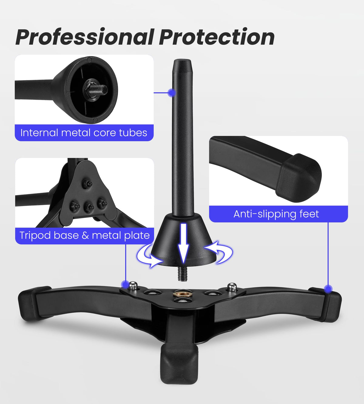 Portable Foldable Flute Stand with Bag O65400