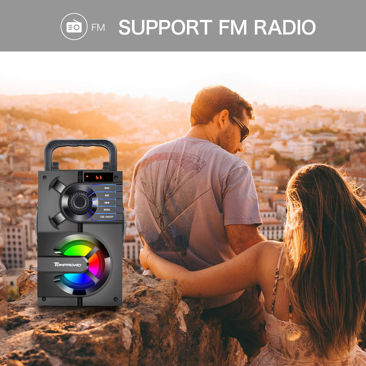 Portable Bluetooth Speaker with Subwoofer O8916