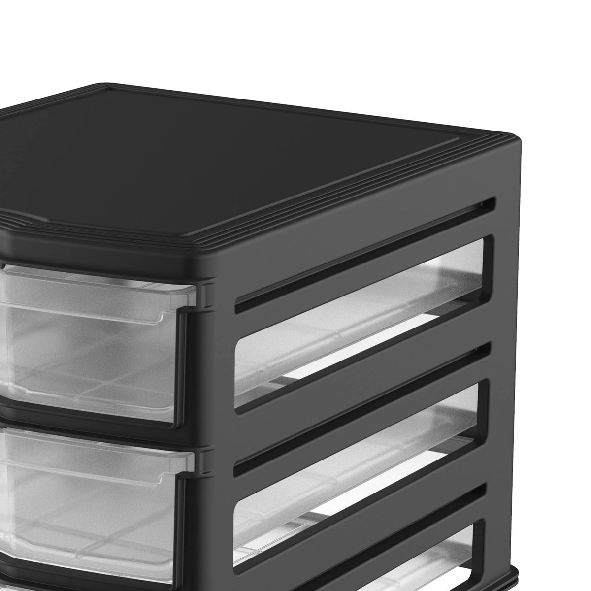 3 Pack 3 Drawer White Stackable Storage Organizer D658