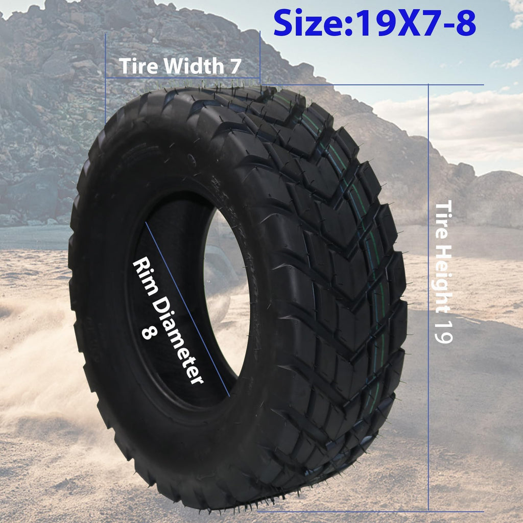 Set of 2 Off-Road 19x7-8 ATV/UTV Tires E69087