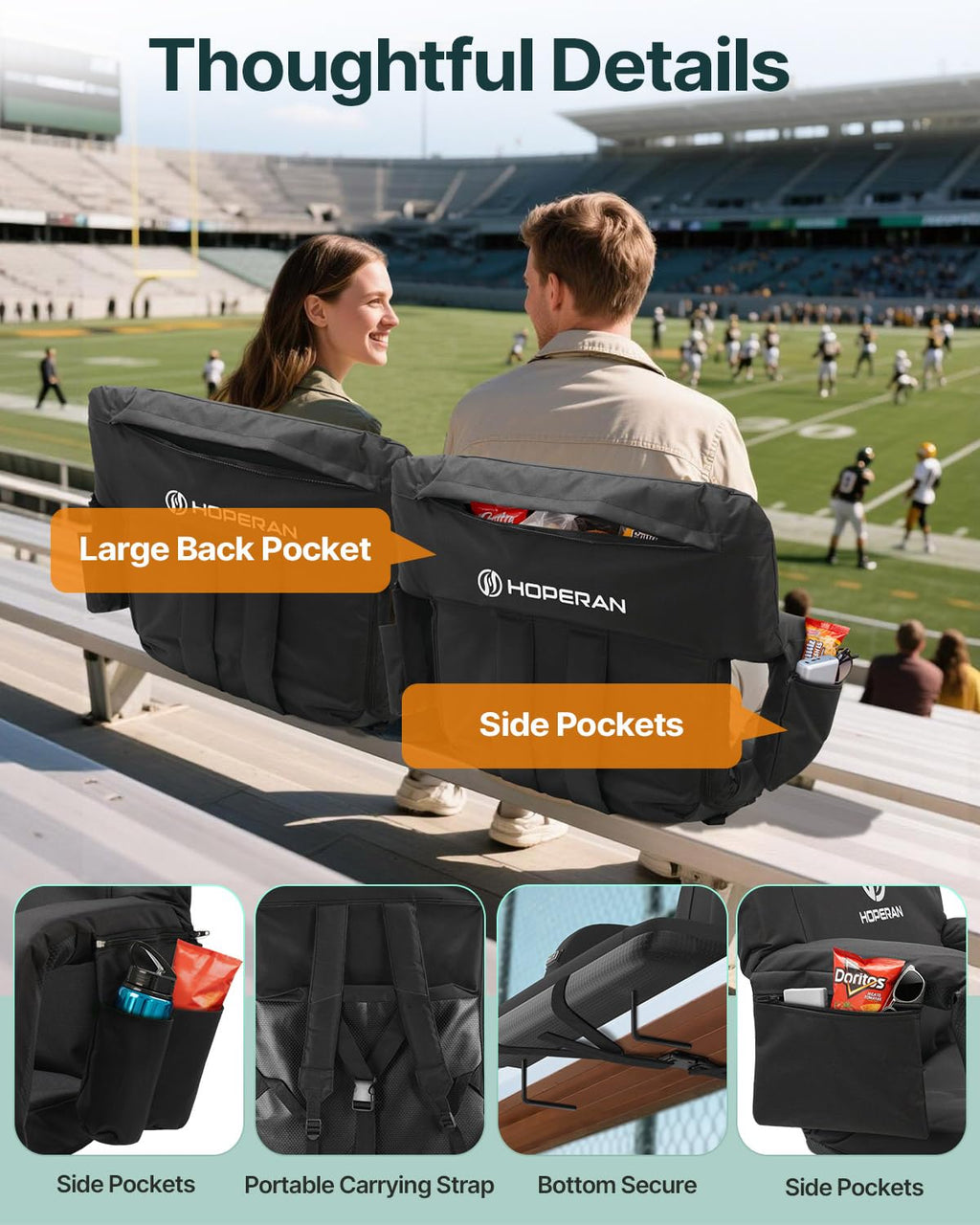 Massage Heated Stadium Seats for Bleachers E2973