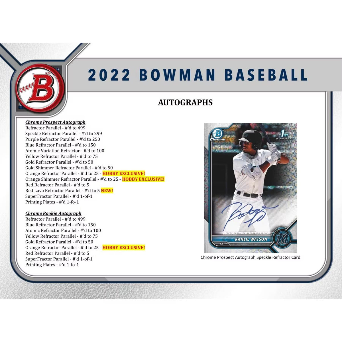 2022 Bowman Baseball Trading Card Mega Box H61139