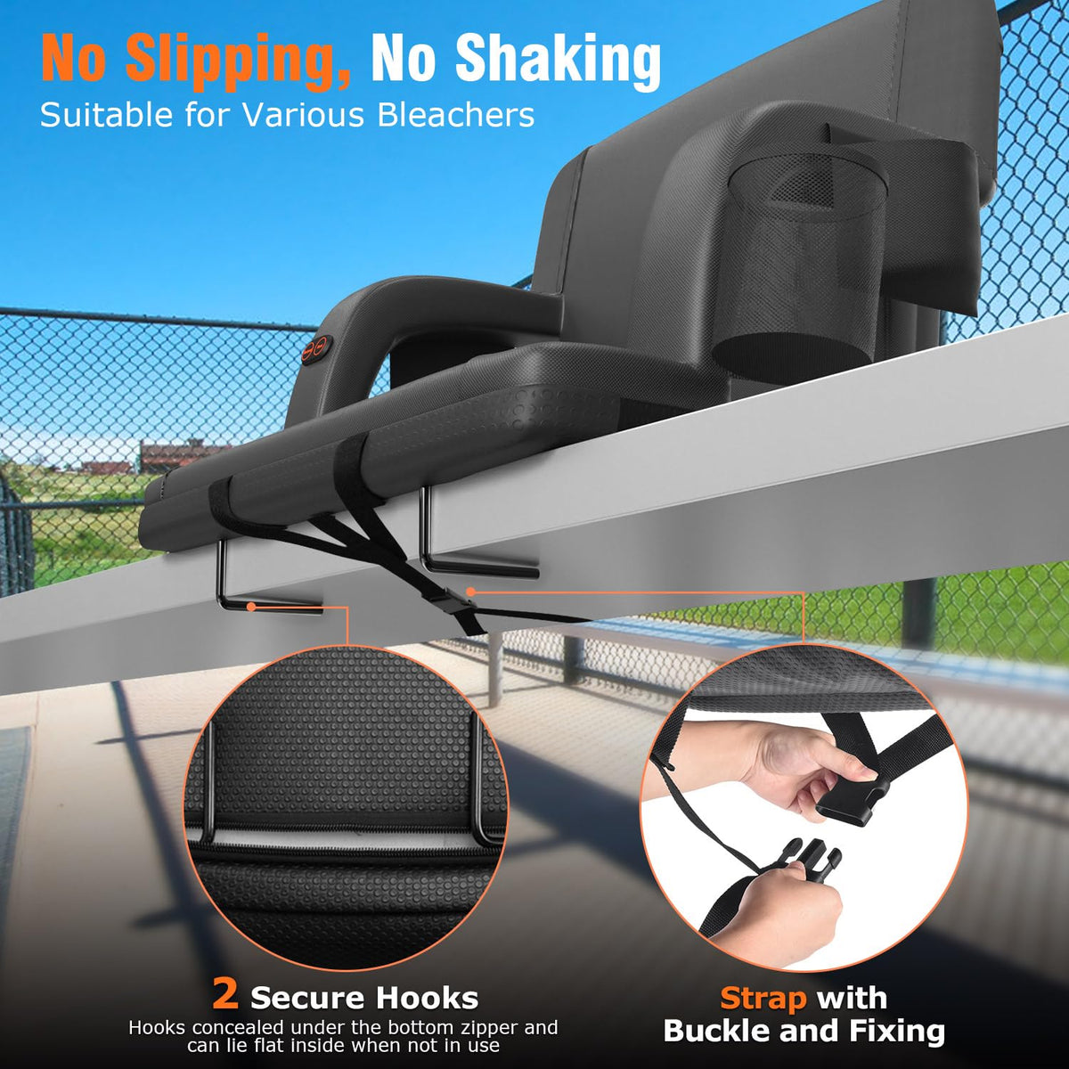 21" Heated Stadium Seats for Bleachers 2 Pack O1934