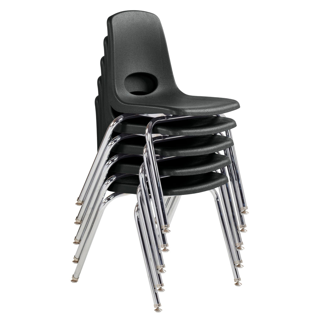 18" Black Stack Chair 5-Pack A445