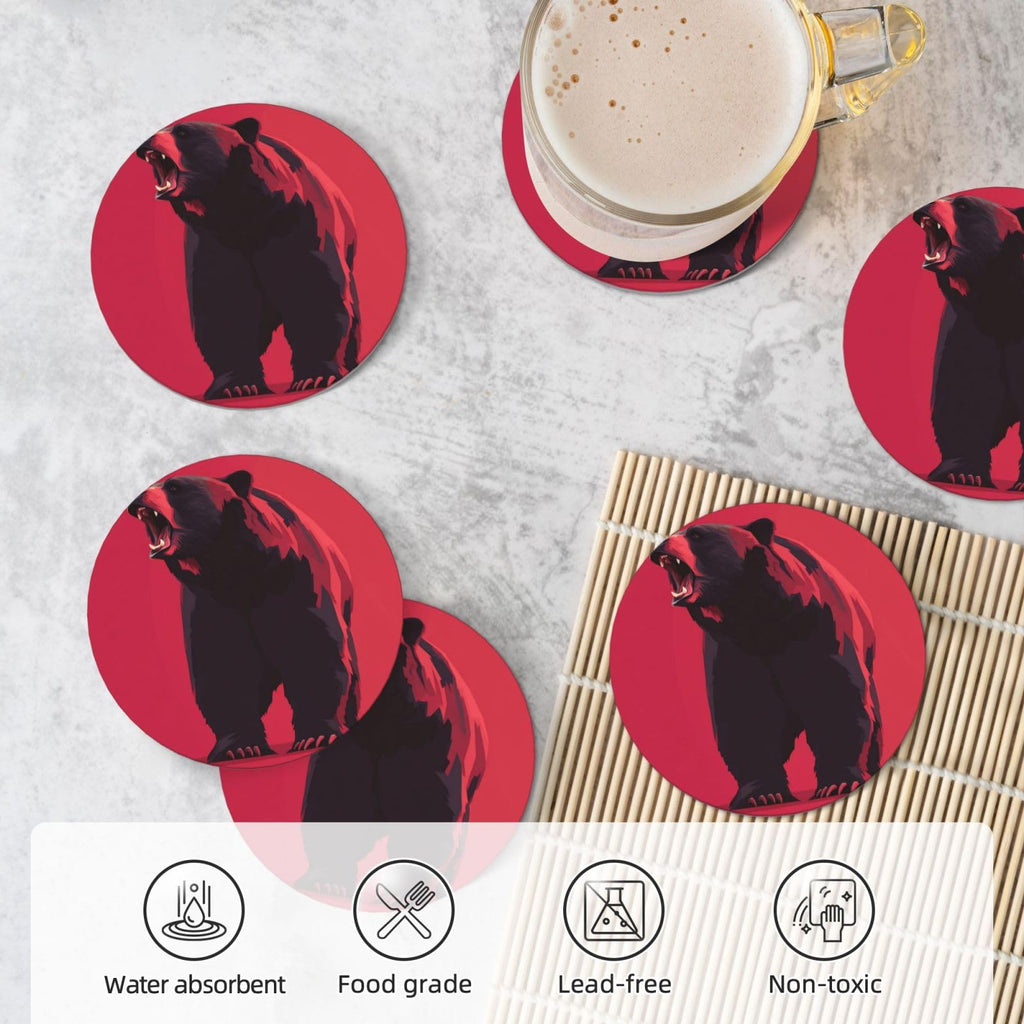 Ceramic Coasters with Holder Set of 6 I219052