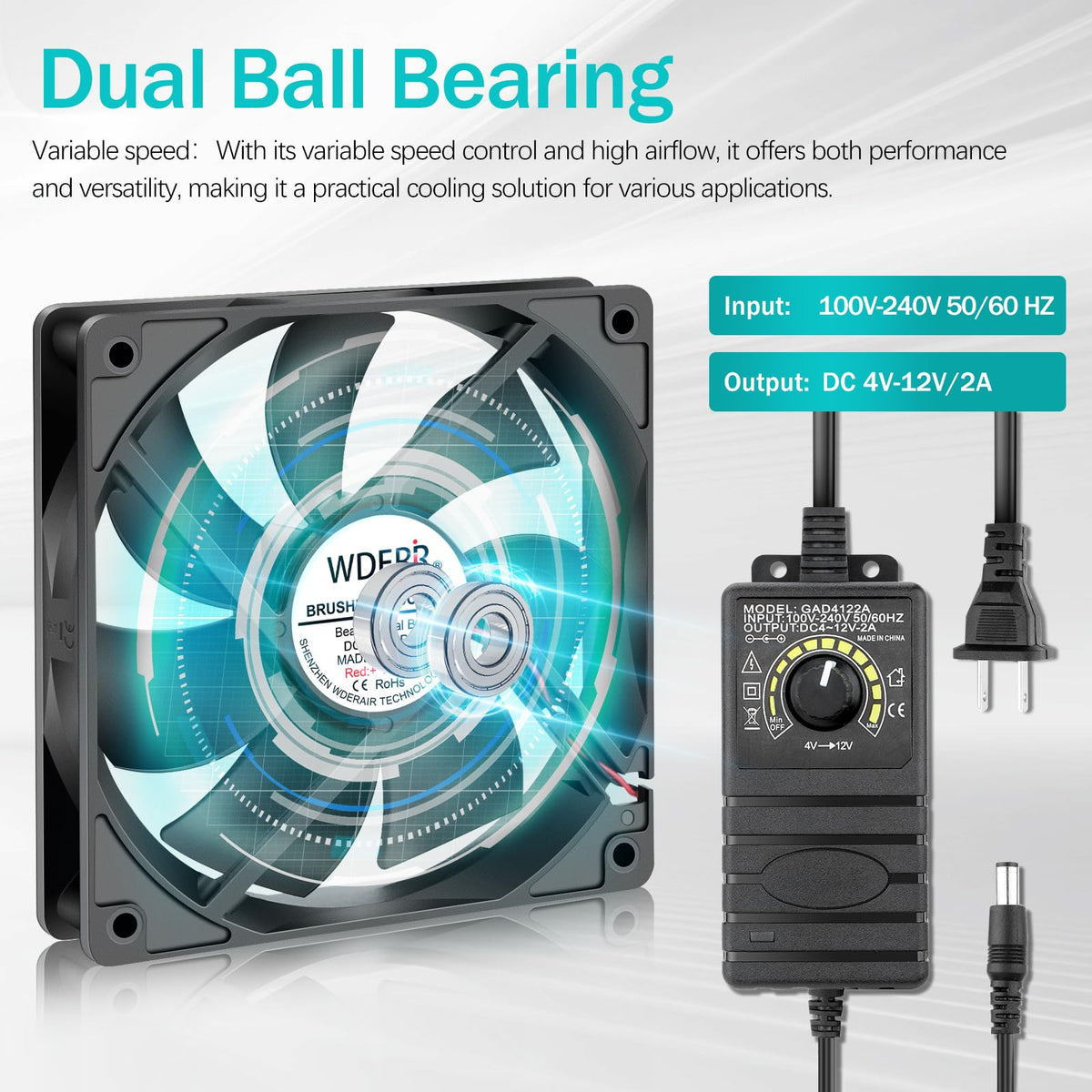 120mm x 25mm IP67 Waterproof Cooling Fan O683015